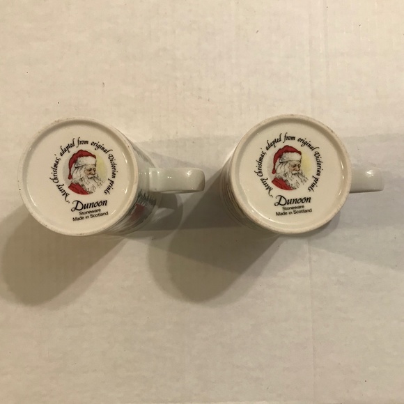 Set Of 2 “Merry Christmas” Mugs By Dunoon 4” Tall Made In Scotland - Picture 10 of 13